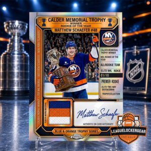Matthew Schaefer Calder Memorial Trophy Rookie of the Year Hockey Card
