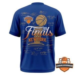 New York Knicks 2026 NBA Eastern Conference Champions Signed T-Shirt