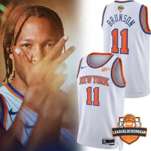Knicks Jalen Brunson MVP Finals Signed Basketball Jersey