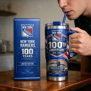 New York Rangers 100th Anniversary 1926-2026 Tumbler Mug