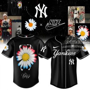 New York Yankees G-DRAGON Daisy Flower Baseball Jersey