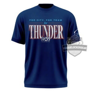 Oklahoma City Thunder 2026 Playoffs Team Roster 3D T-Shirt