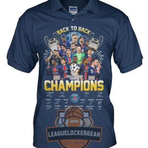Paris Saint-Germain Back to Back Champions League 2026 T-Shirt