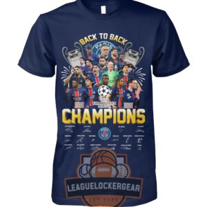 Paris Saint-Germain Back to Back Champions League 2026 T-Shirt