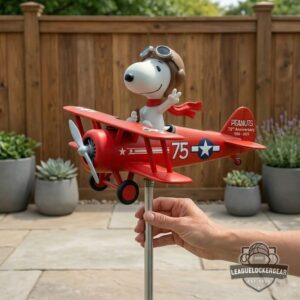Peanuts Snoopy Flying Ace 75th Anniversary Wind Spinner