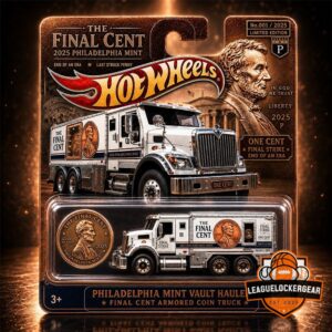 Hot Wheels Philadelphia Mint Vault Hauler Final Cent Armored Coin Truck