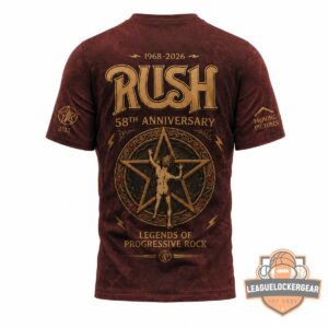 RUSH 58th Anniversary Legends of Progressive Rock T-Shirt