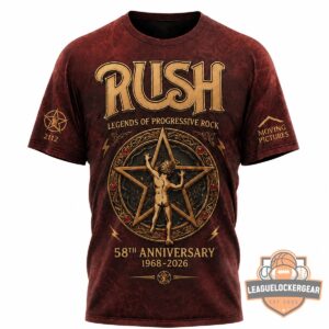 RUSH 58th Anniversary Legends of Progressive Rock T-Shirt
