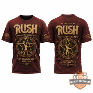 RUSH 58th Anniversary Legends of Progressive Rock T-Shirt
