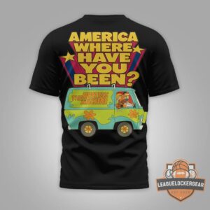 Scooby-Doo Celebrating 250 Years of America America Where Have You Been Mystery Machine T-Shirt