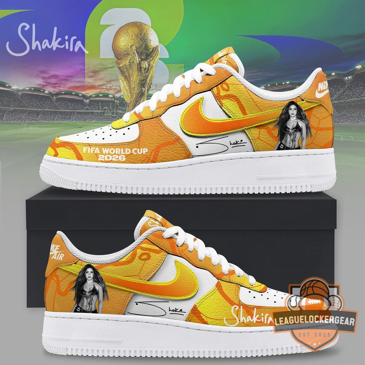 Shakira FIFA World Cup 2026 Custom Nike Air Force 1 Shoes
