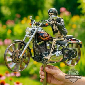 Skeleton Rider Harley-Davidson Motorcycle Wind Spinner