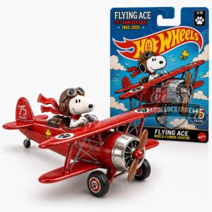 Snoopy Flying Ace 75th Anniversary Hot Wheels Die-cast Biplane