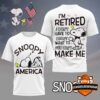 Snoopy I'm Retired America T-Shirt