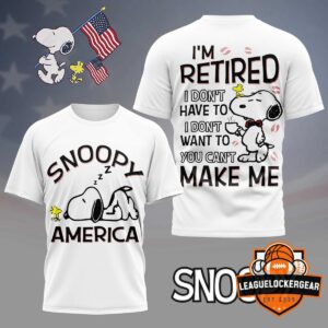 Snoopy I'm Retired America T-Shirt