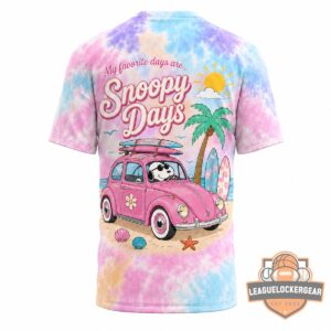 Snoopy Pastel Beach Road Trip Snoopy Days T-Shirt
