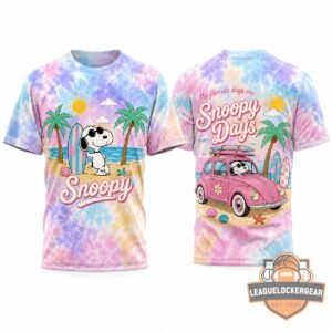 Snoopy Pastel Beach Road Trip Snoopy Days T-Shirt