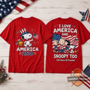 Snoopy Peanuts Gang America 250th Anniversary T-Shirt