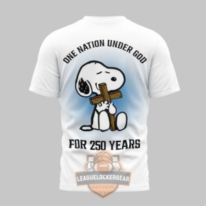 Snoopy Peanuts One Nation Under God For 250 Years T-Shirt