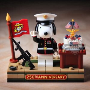Snoopy US Navy 250th Anniversary Lego Building Set
