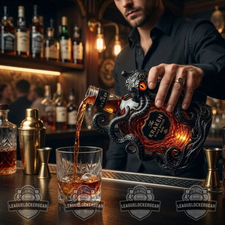 The Kraken Black Spiced Rum Octopus Crown Rum Bottle - LeagueLockerGear