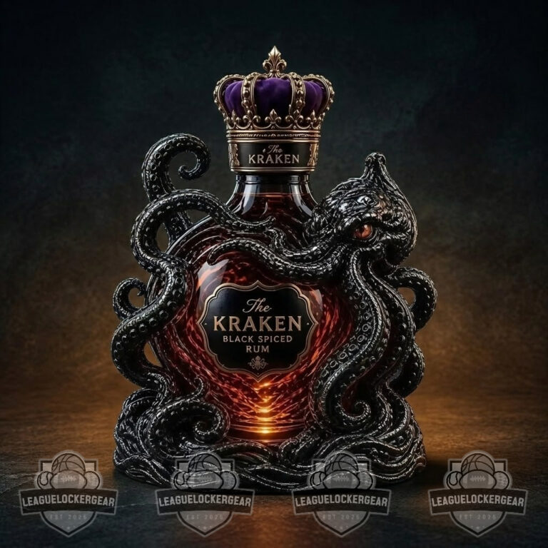 The Kraken Black Spiced Rum Octopus Crown Rum Bottle - LeagueLockerGear