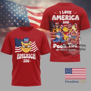 Winnie the Pooh America 250th Anniversary of Freedom T-Shirt