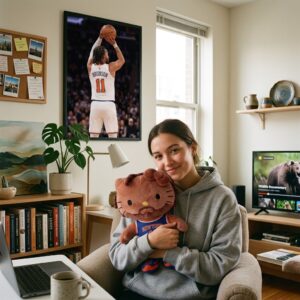 Knicks Jalen Brunson Hello Kitty Plush Toy 3