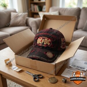 AC/DC Est 1973 High Voltage Back In Black Distressed Baseball Cap