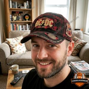 AC/DC Est 1973 High Voltage Back In Black Distressed Baseball Cap
