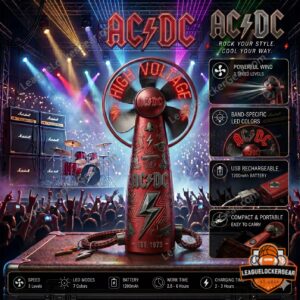 AC/DC High Voltage Est 1973 Led Handheld Fan