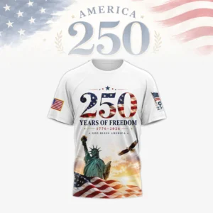 America 250 Years of Freedom 1776-2026 T-Shirt