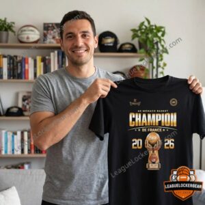 AS Monaco Basket Champions De France 2026 T-Shirt