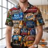 Beer Brand Drinking Hawaiian Shirt