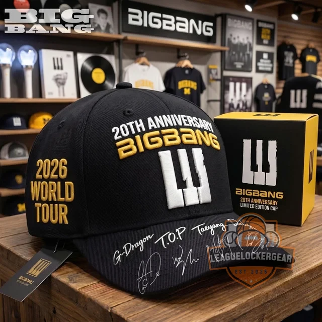 BIGBANG 2026 goods キャップ CAP BLACK BIGBANG 20th Anniversary 2026 World Tour Signed Cap - LeagueLockerGear