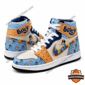 Bluey Autism Awareness Month High-Top Sneakers