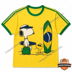 Brazil Snoopy Woodstock FIFA World Cup 2026 T-Shirt