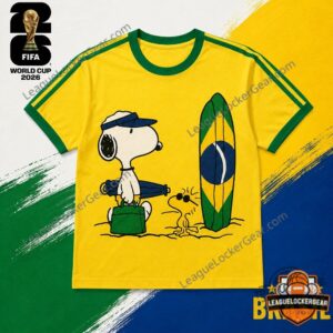 Brazil Snoopy Woodstock FIFA World Cup 2026 T-Shirt