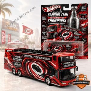 Carolina Hurricanes 2026 Stanley Cup Champions Die-Cast Model Bus