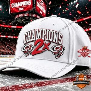 Carolina Hurricanes Stanley Cup 2X Champions 2026 Baseball Cap
