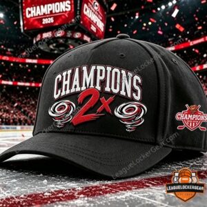 Carolina Hurricanes Stanley Cup 2X Champions 2026 Baseball Cap