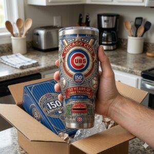 Chicago Cubs 150th Anniversary Handled Tumbler