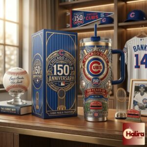 Chicago Cubs 150th Anniversary Handled Tumbler