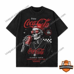 Coca-Cola Vintage Skeleton Legendary Feeling Est 1886 T-Shirt