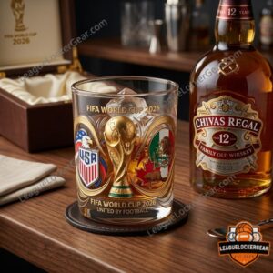 FIFA World Cup 2026 USA Mexico Canada Whiskey Glass