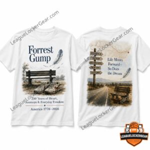 Forrest Gump 250 Years America 1776-2026 Journeys T-Shirt