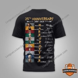 Harry Potter 25th Anniversary 2001-2026 Signatures T-Shirt