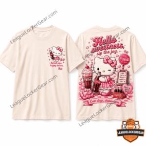Hello Kitty Coca-Cola Sweetness Soda Shop Collaboration T-Shirt