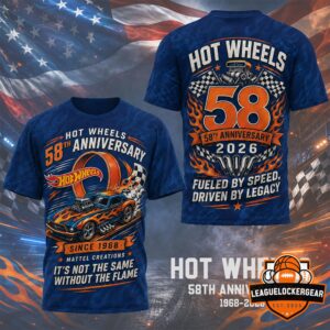 Hot Wheels 58th Anniversary 2026 Since 1968 T-Shirt