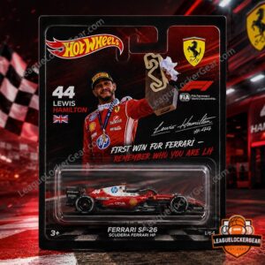 Hot Wheels Ferrari Lewis Hamilton First Win SF-26 Commemorative Diecast Car